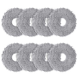 HTOGQCQ 8 Pack Mop Pads for Roborock Saros 10R/QV 35A/Qrevo S/Qrevo Master/Qrevo Curv/Qrevo Slim/Qrevo Plus/Q Revo/Qrevo Pro/Qrevo Edge Robot Vacuum Cleaner, Washable & Reusable Microfiber Mop Cloths