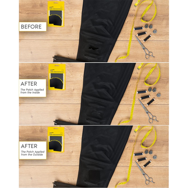 ZEFFFKA Premium Quality Fabric Iron-on Patches Inside & Outside Strongest