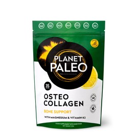 Planet PaleoOsteo Collagen Powder (175g, 35 Servings) | Grass Fed, Pasture Raised, Non-GMO, Gluten-Free | with Vitamin K and a Strengthening Micromineral Complex
