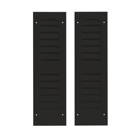 Shed Shutters Louvered 6" W x 21" H Black for Sheds, Playhouses, and Chicken Coops 1 Pair (LS621BLK-BX2)
