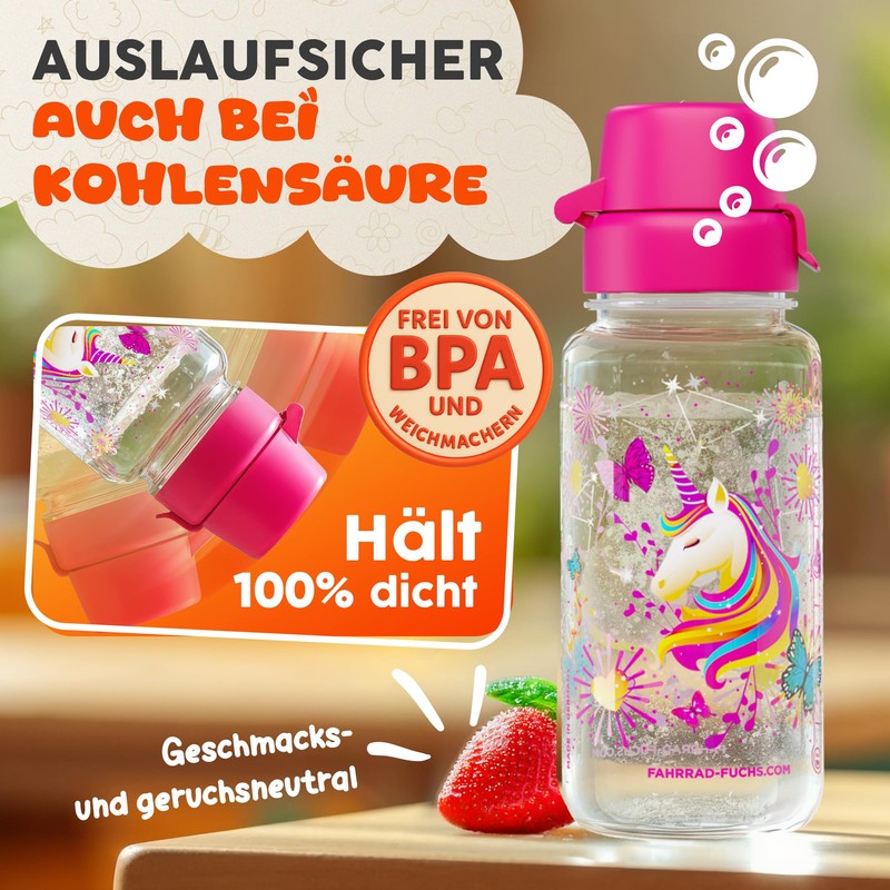 Zauberbande Drinking Bottle for Children - Unicorn - 400 ml,