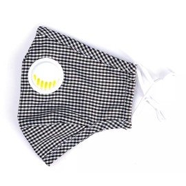 TK FASHION MASK 20~100 PCS  PM2.5 ACTIVATED COTTON CARBON FILTER FACE MASK BREATHING ADULT - Black and White Checked Mask
