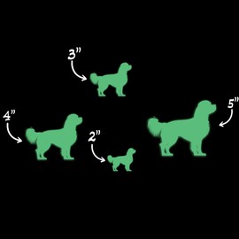 Cavalier King Charles Spaniel Dog Silhouette Glow in The Dark Sticker Decal for Phone Tablet Laptop Car Truck Window | 4" Sticker | Green