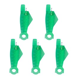 5 Pcs Fish Mouth Sewing Machine Needle Threader, Automatic Sewing Needle Threader, Needle Threaders for Hand Sewing, Threading Tool Sewing, Plastic, Sewing Machine Needle Inserter (Green)