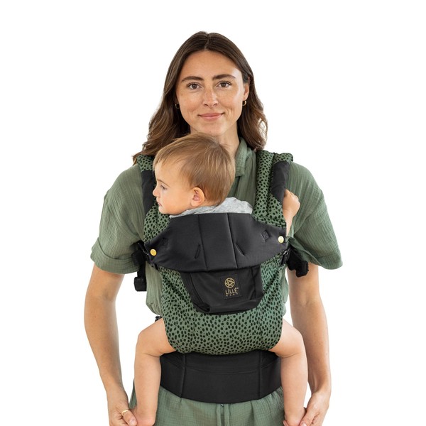 LÍLLÉbaby Complete 6-in-1 Luxe Ergonomic Baby Carrier Newborn to Toddler - with Lumbar Support - for Children 7-45 Pounds - 360 Degree Baby Wearing - Inward and Outward Facing - Speckled Succulent