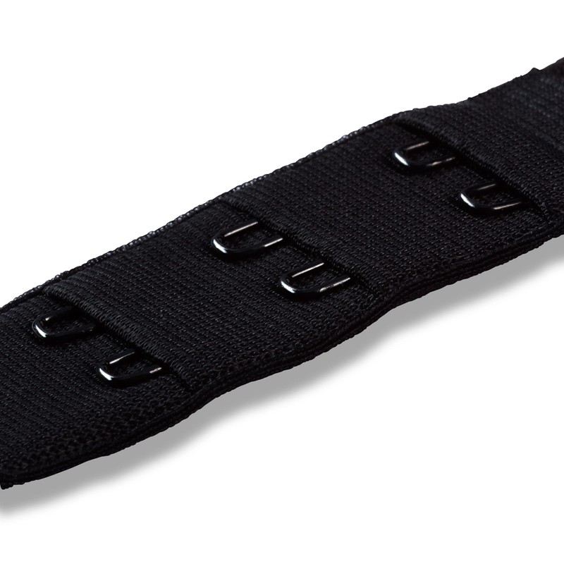 Prym Bra Extender Hooks, Cotton, Black, 25 mm