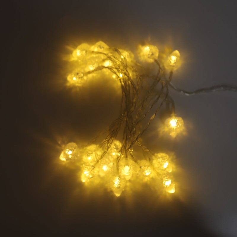 20 LEDs Christmas Lights Outdoor Strawberry Fairy String Lights Battery