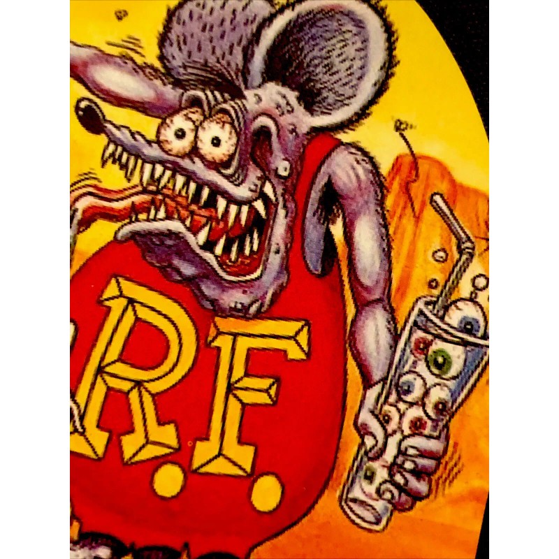 RAT FINK STICKER “EYEBALL SODA” 3 1/4 X 3 3/8”