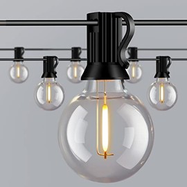 Guirnalda de Luces LED Exterior, 15M 25+2 Focos Inastillable LED Serie de Luz Impermeables, Luz Vintage Decorativas para iluminación de Jardin Patio Boda Hogar Cuarto Navidad