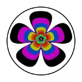 Homemade 48 Retro Flower !!  ENVELOPE SEALS LABELS STICKERS 1.2" ROUND