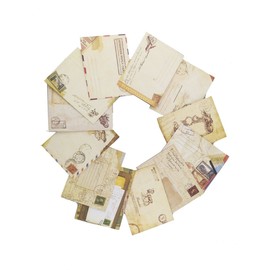 yueton Pack of 48 Kawaii Retro Lovely Vintage Special European Style Mini Paper Envelope for Wedding, Birthday Party, Greeting Cards (12 Different Designs)