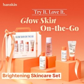 Hanskin Set De Cuidado Facial Con Vitamina C: Kit De Viaje Iluminador E Hidratante Con Limpiador Esencia Sérum Y Loción Cuidado Facial Coreano Para Un