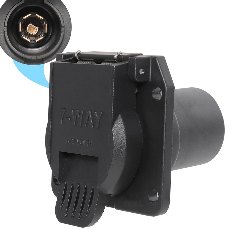 MECMO OEM Style Replacement 7-Way RV Blade Socket, USCAR to