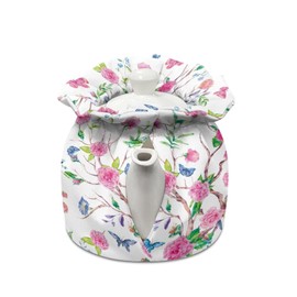 KUIFORTI Vintage Flower Teapot Cozy Breakfast Warmer Tea Cosy Insulated Keep Warm Tea Pot Cozies Retro Floral Teapot Dust Cover Coffee Pot Cover