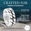 Talexia Mens Rings Stainless Steel, Bold Tribal Design, Tarnish-Resistant, Premium