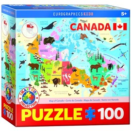 Illustrated Map of Canada 100 pc