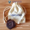 STAR VISTA Sparrow Leather Keychain, Pocket Hug Token, Long Distance
