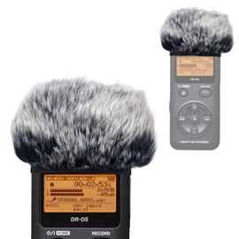 YOUSHARES DR05X Windscreen for Tascam DR-05X DR-05 Portable Recorders, DR05X Mic Deadcat Windshield Muff Artificial Fur Wind Screen