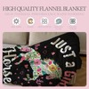 YOOMOOR Flannel Blanket Gift for Girl 'Just a Girl' Romantic