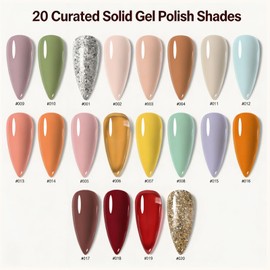 Pat Pat Gel Nail Polish Palette – 20 Colors Ombre Patting Gel Kit with 1 Metal Grabber Tool & 1 Gel Nail Brush & 100 Sponges, DIY Nail Art Kit for Beginners & Professionals