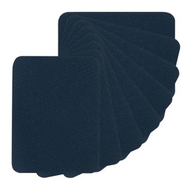PATIKIL Fabric Iron-on Patches, 8Pcs 5x4 Inch Inside & Outside Strong Glue 100% Cotton Repair Patches Kit for Clothing Pants Mending and Decorating, Navy Blue