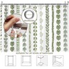 Sage Green Tropical Shower Curtain 60Wx71L, Palm Leaves Plant Shower