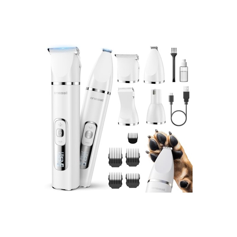 4 in 1 Dog Grooming Kit with LCD Display