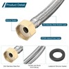 uxcell 2Pcs 59" Faucet Supply Lines Connector Stainless Steel Braided