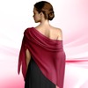 Eychei Burgundy Chiffon Scarf, Soft Breathable Chiffon Shawls and Wraps,