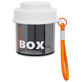 Pill Dispenser,Portable Supplement Organizer Bottle with Anti-Mixing and Wide Openings Design for Travel (Orange)