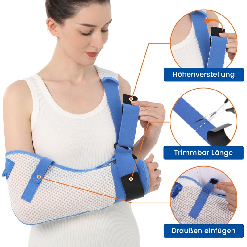 Willcom Arm Sling for Shoulder Injuries with Waist Belt, Immobiliser