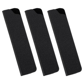 3 PCS Knife Edge Guards for 3.5 Inch Paring Knives, Felt-Lined Blade Protector & Protective Sheath Sleeve for Fruit Knives, Plastic Knife Covers for Drawer Bag Storage (Black)