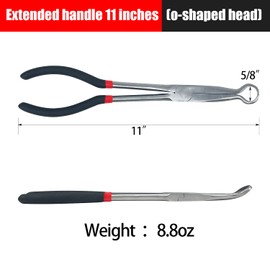 Sutekus Spark Plug Plier Spark Plug Boot Plier Puller Universal Car Spark Plug Boots and Wires Removal Tool (Offset Boot Plier)