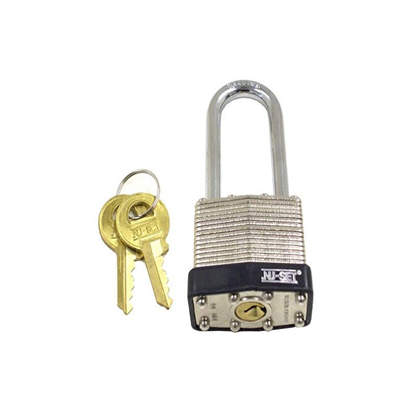 NU-SET Lock |1 1/2-Inch Laminated Steel Keyed Alike Padlock |
