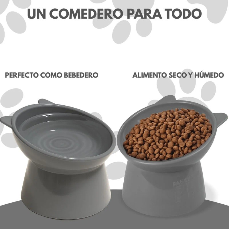 Comedero Elevado Para Perro Y Gato Plato Elevado Ergonómico Color