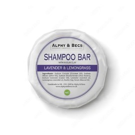 Vegan Shampoo Bar Lavender & Lemongrass - With Kaolin Clay