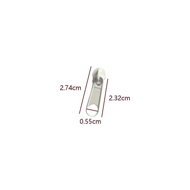 LannuMet 100pcs #3 White Zipper Sliders Zipper Pulls Replacement
