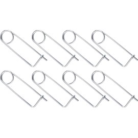 MerciL 8PCS Steel Brooch Shape Cotter Safety Pins, Spring Pin Wire Lock Pin Quick Lock Brooch Locking Fastener for Farm Lawn Garden Hitch (M3*105)
