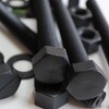 5 x Black Hexagon Head Screws Polypropylene (PP) Plastic Nuts,