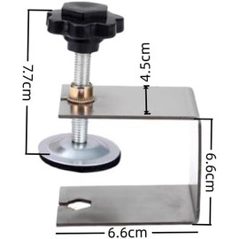 GYWHOOFT Mounting Clip Before Drawer, 2 Drawers Stainless Steel Fastener Clips Fast C Secure Clips Stable In Front Of Cabinet Furniture Wooden Right Angle Clips (Argent