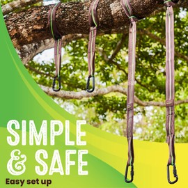 Swurfer Tree Swing Straps Hanging Kit- Durable Weatherproof Tree Attachment Straps - Hang Any Swing or Hammock (3 Feet - 2 Straps)