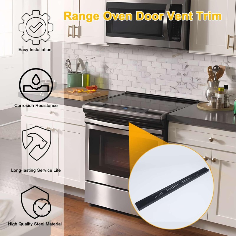 WPW10310922 Range Oven Door Vent Trim Compatible with Whirlpool/Amana/Maytag Range,