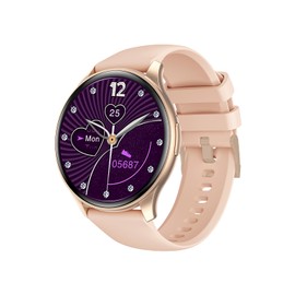 Trevi T-FIT 235A Smartwatch with 1.43 Inch AMOLED Display, Smart Watch with Wireless Call Function, Training and Wellness Control, Sleep Monitor, IP67, Gold