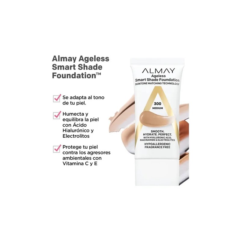 Base Hipoalergenica Smart Shade Ageless Almay Medium