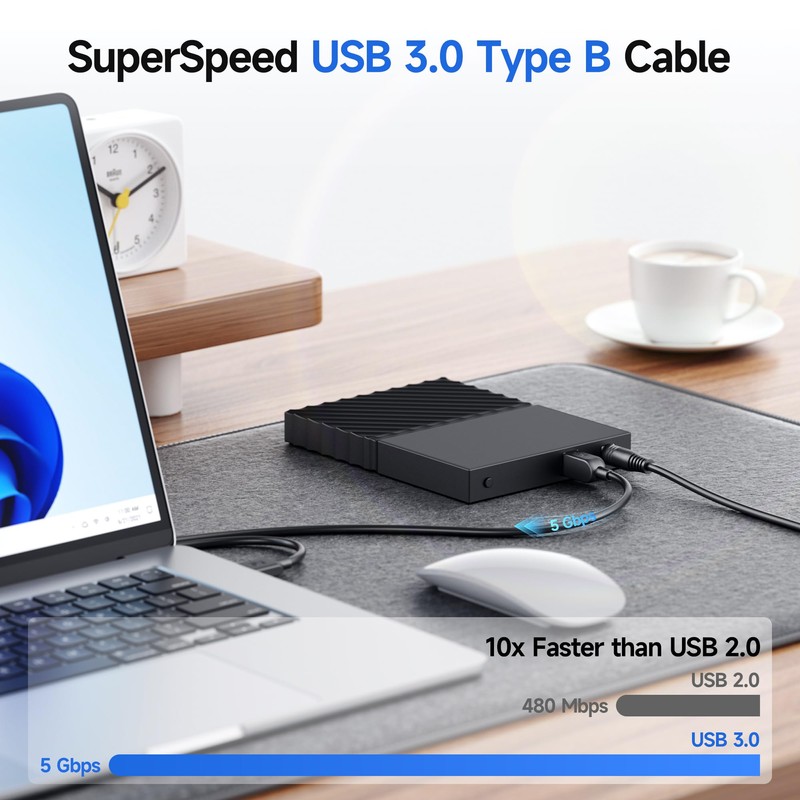 Cable Matters USB C to USB B 3.0 Cable -