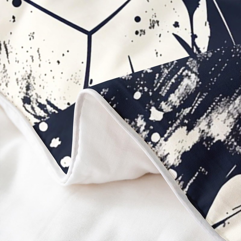 Feelyou Soccer Bedding Set Full Size Kids Football Comforter Cover