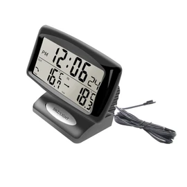 CHILDWEET Mechanical Car Thermometer Night Light Dual Temperature Gauge for Car Dashboard Durable Metal No Drilling Needed