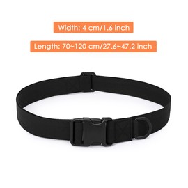 TXIN Tactical Belt, Mens Nylon Military Waist Canvas Belts with Adjustable and Quick-Release Buckle Strap, Black
