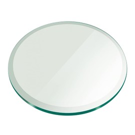 31" Inch Round Glass Table Top 1/2" Thick Tempered Beveled Edge by Fab Glass and Mirror