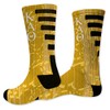 VictoryStore Kappa Alpha Theta Dashed Hearts Pattern Performance Crew Sock